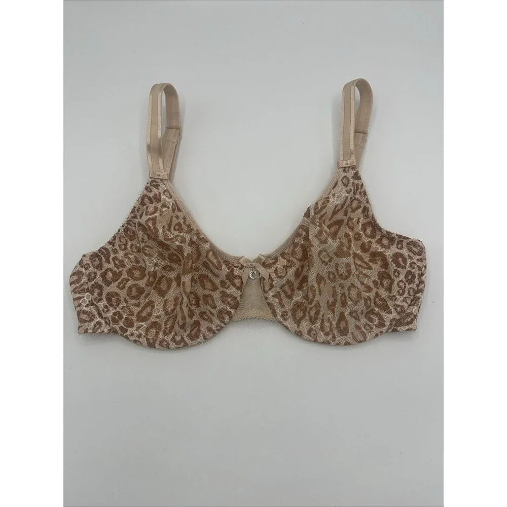 Chantelle C Magnifique Seamless Minimizer Bra In Natural Leopard Sz 32D New WOT